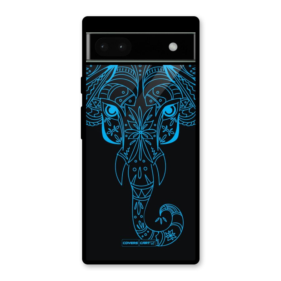 Blue Elephant Ethnic Glass Back Case for Google Pixel 6a