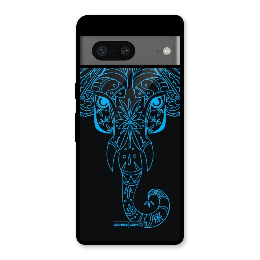Blue Elephant Ethnic Glass Back Case for Google Pixel 7