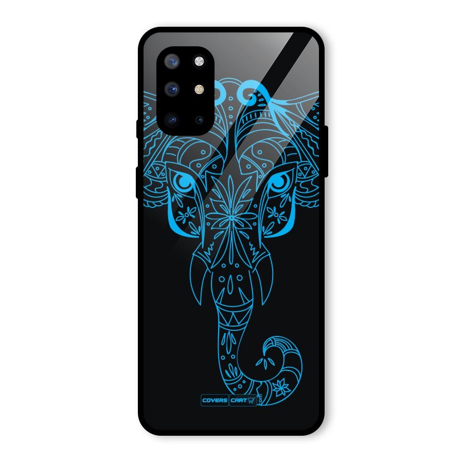 Blue Elephant Ethnic Glass Back Case for OnePlus 8T