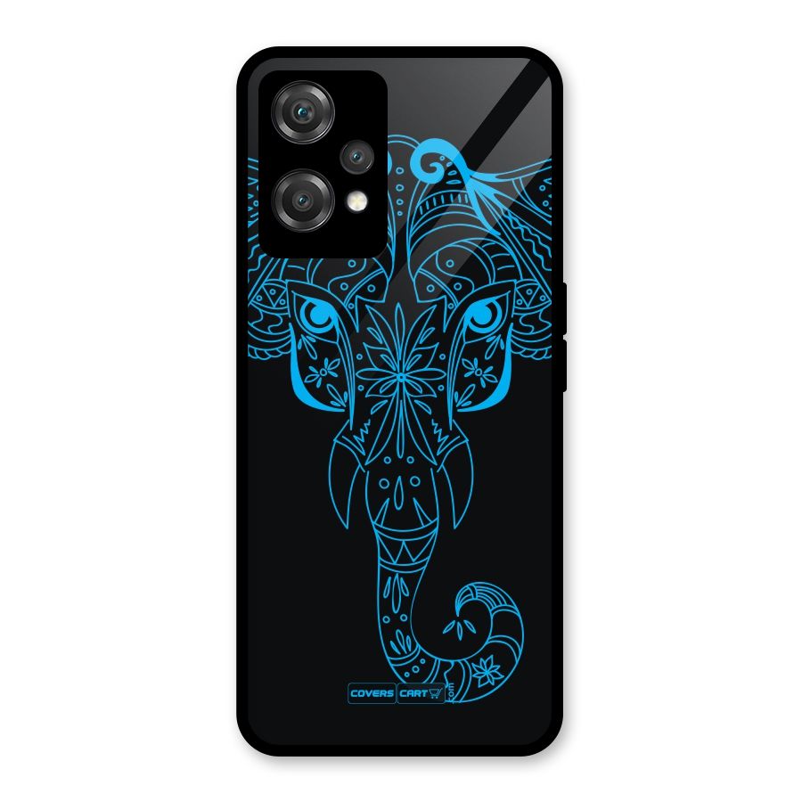 Blue Elephant Ethnic Glass Back Case for OnePlus Nord CE 2 Lite 5G