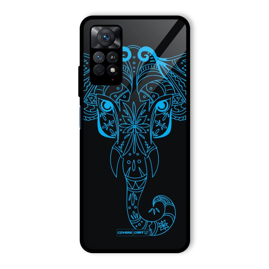 Blue Elephant Ethnic Glass Back Case for Redmi Note 11 Pro Plus 5G