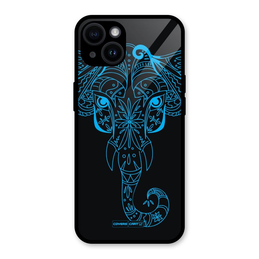 Blue Elephant Ethnic Glass Back Case for iPhone 14