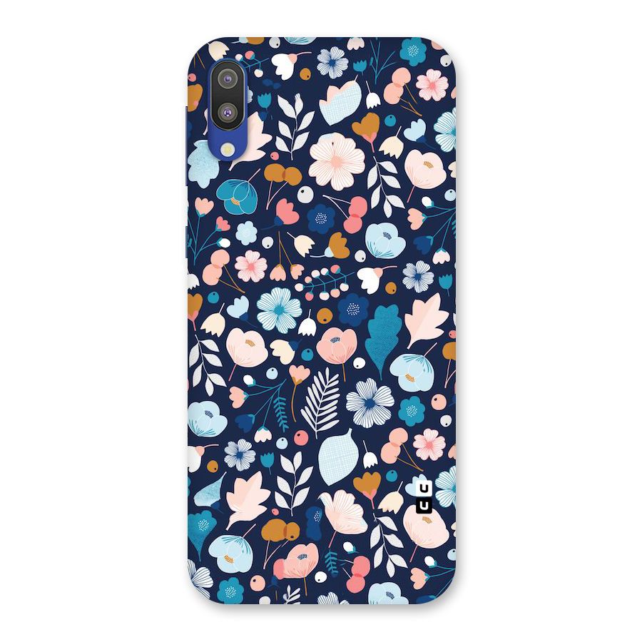 Blue Floral Back Case for Galaxy M10