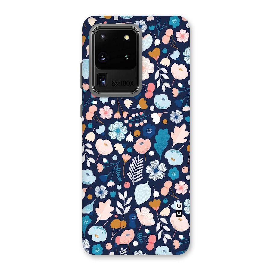 Blue Floral Back Case for Galaxy S20 Ultra