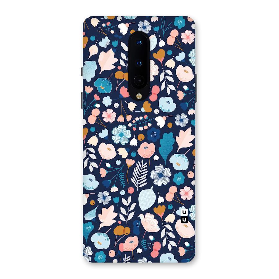 Blue Floral Back Case for OnePlus 8