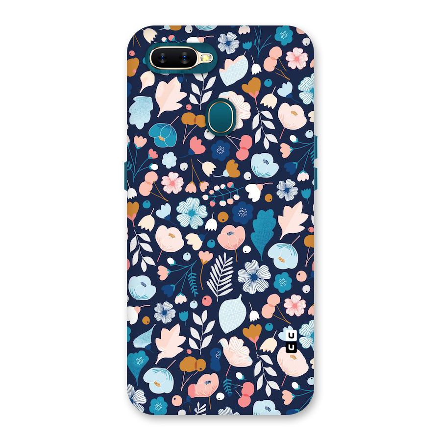 Blue Floral Back Case for Oppo A11k