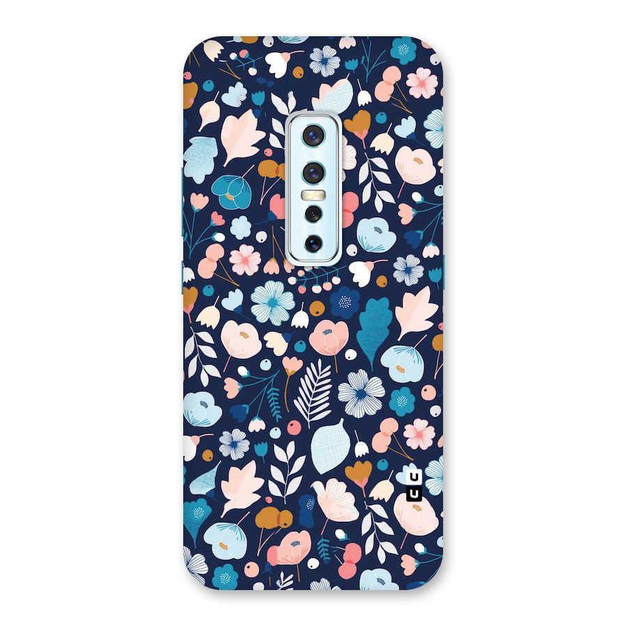 Blue Floral Back Case for Vivo V17 Pro