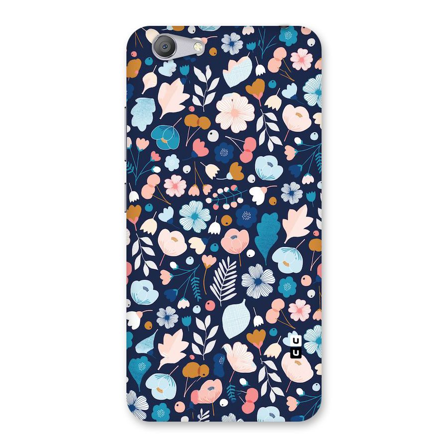 Blue Floral Back Case for Vivo Y53