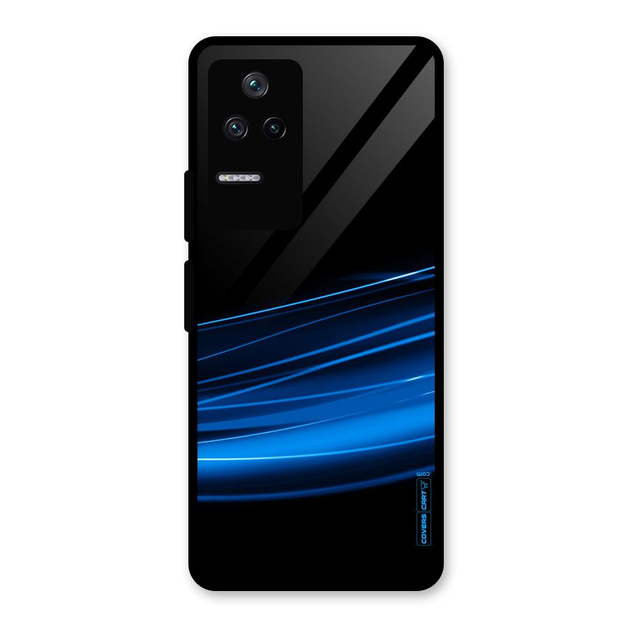 Blue Flow Glass Back Case for Poco F4 5G