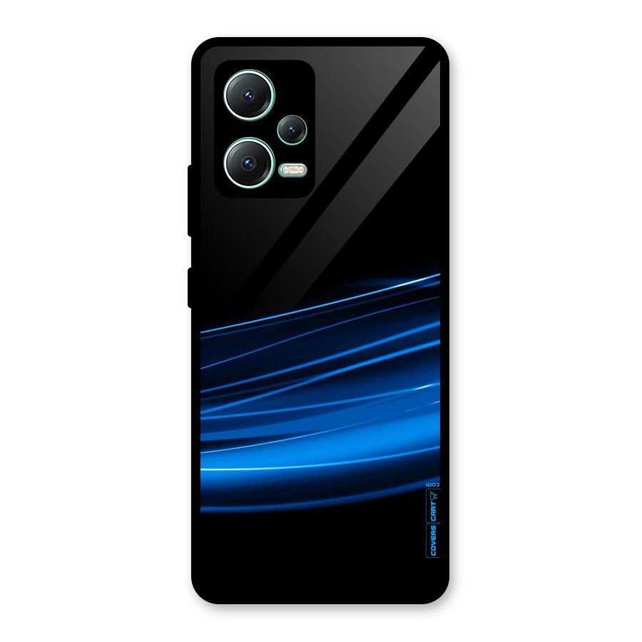Blue Flow Glass Back Case for Redmi Note 12 5G
