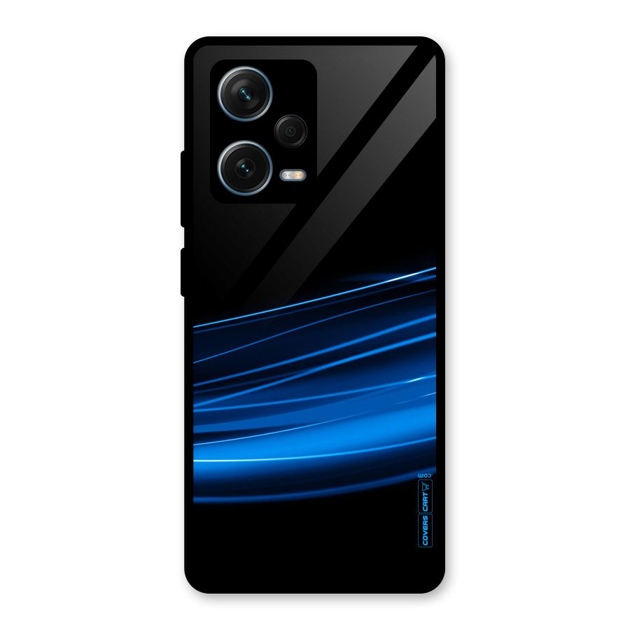 Blue Flow Glass Back Case for Redmi Note 12 Pro Plus 5G