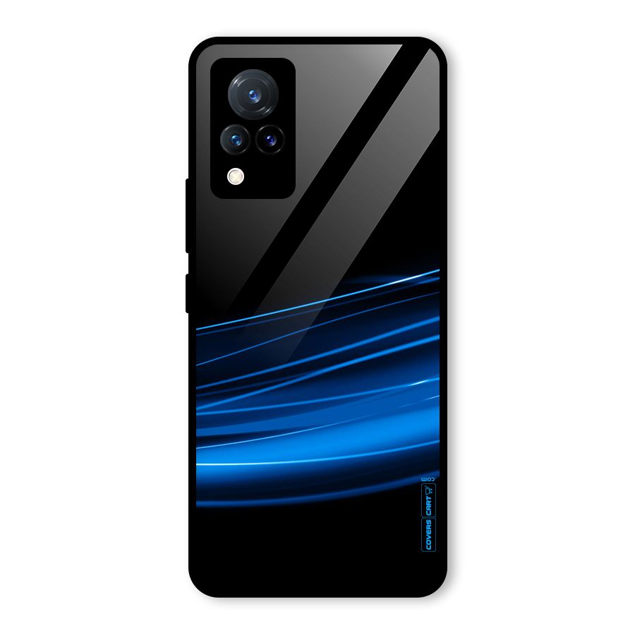 Blue Flow Glass Back Case for Vivo V21 5G