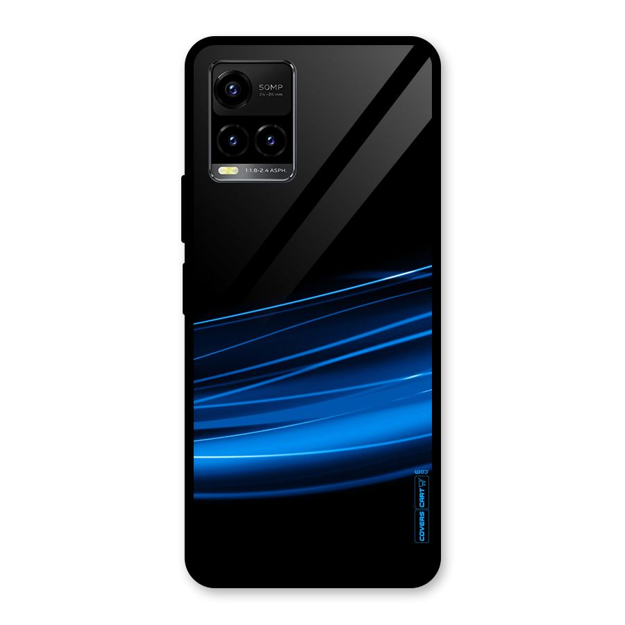 Blue Flow Glass Back Case for Vivo Y21A
