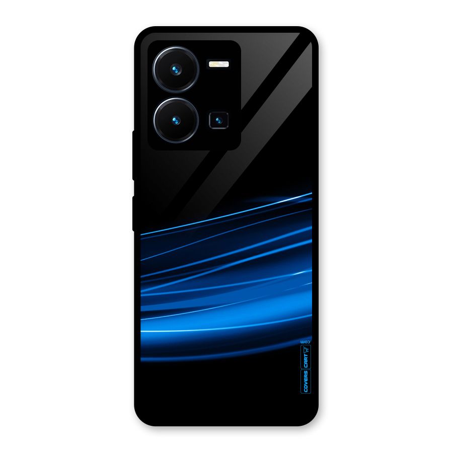 Blue Flow Glass Back Case for Vivo Y35