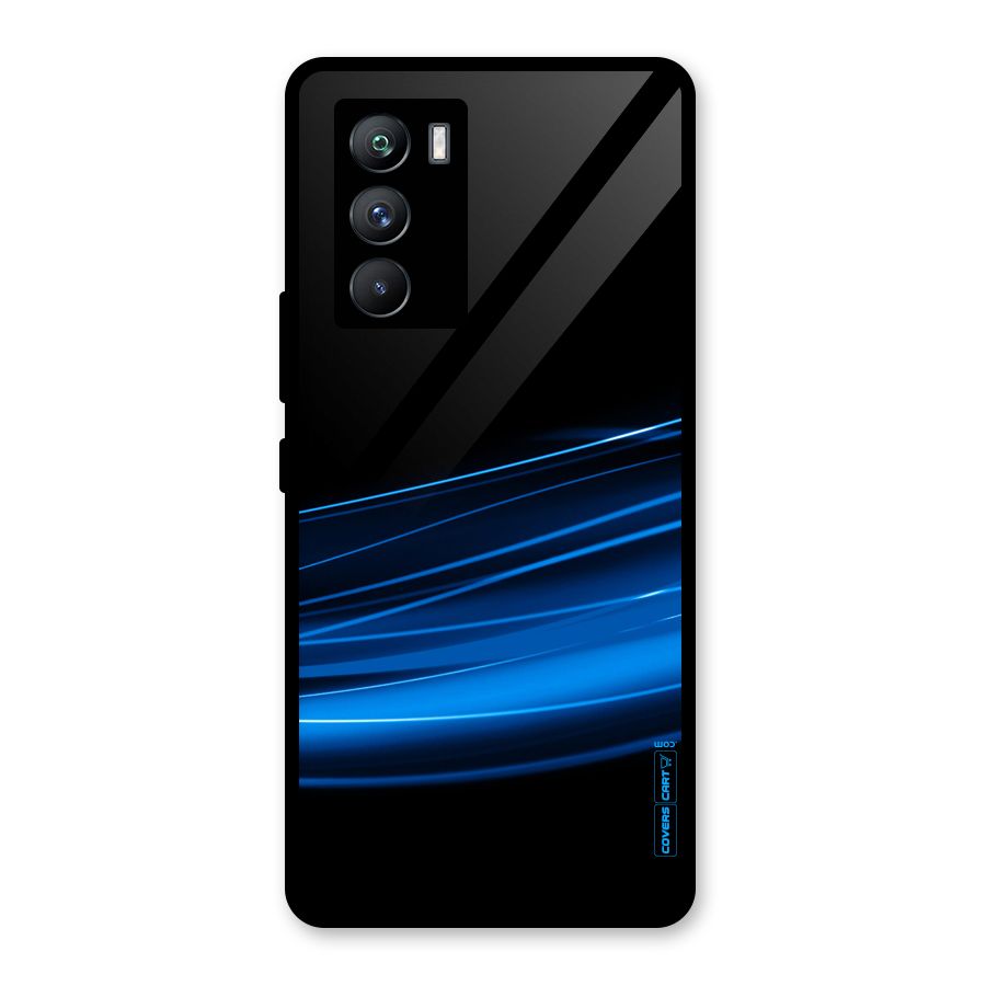 Blue Flow Glass Back Case for Vivo iQOO 9 SE