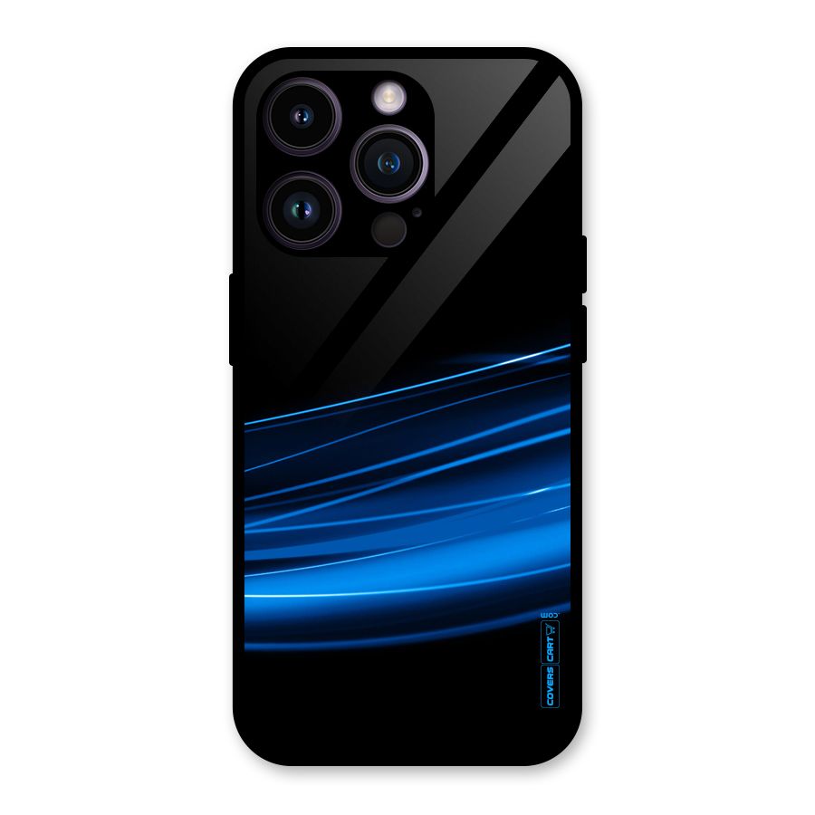 Blue Flow Glass Back Case for iPhone 14 Pro
