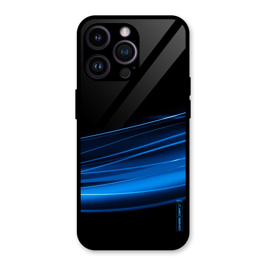 Blue Flow Glass Back Case for iPhone 14 Pro Max