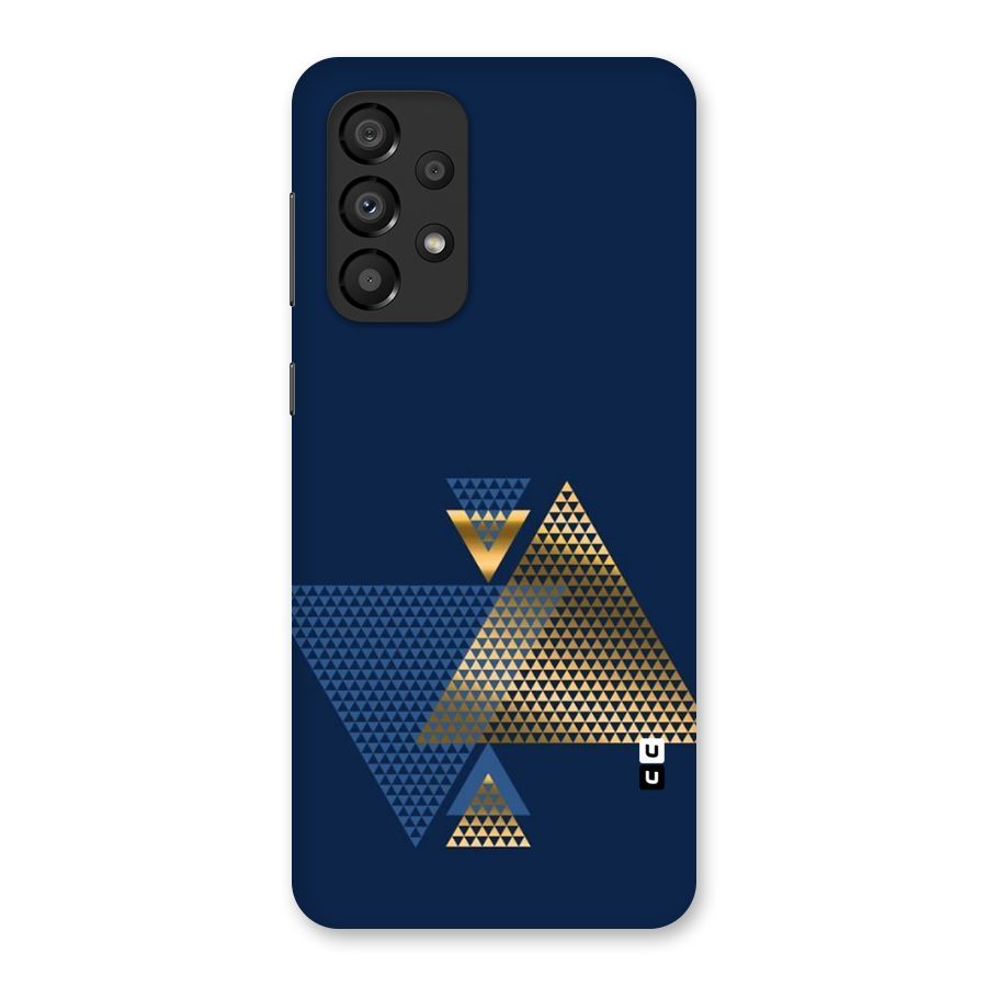Blue Gold Triangles Back Case for Galaxy A33 5G