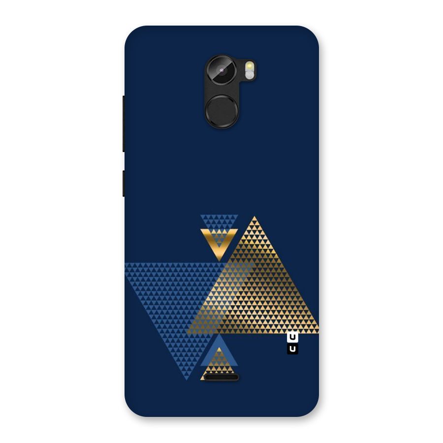 Blue Gold Triangles Back Case for Gionee X1