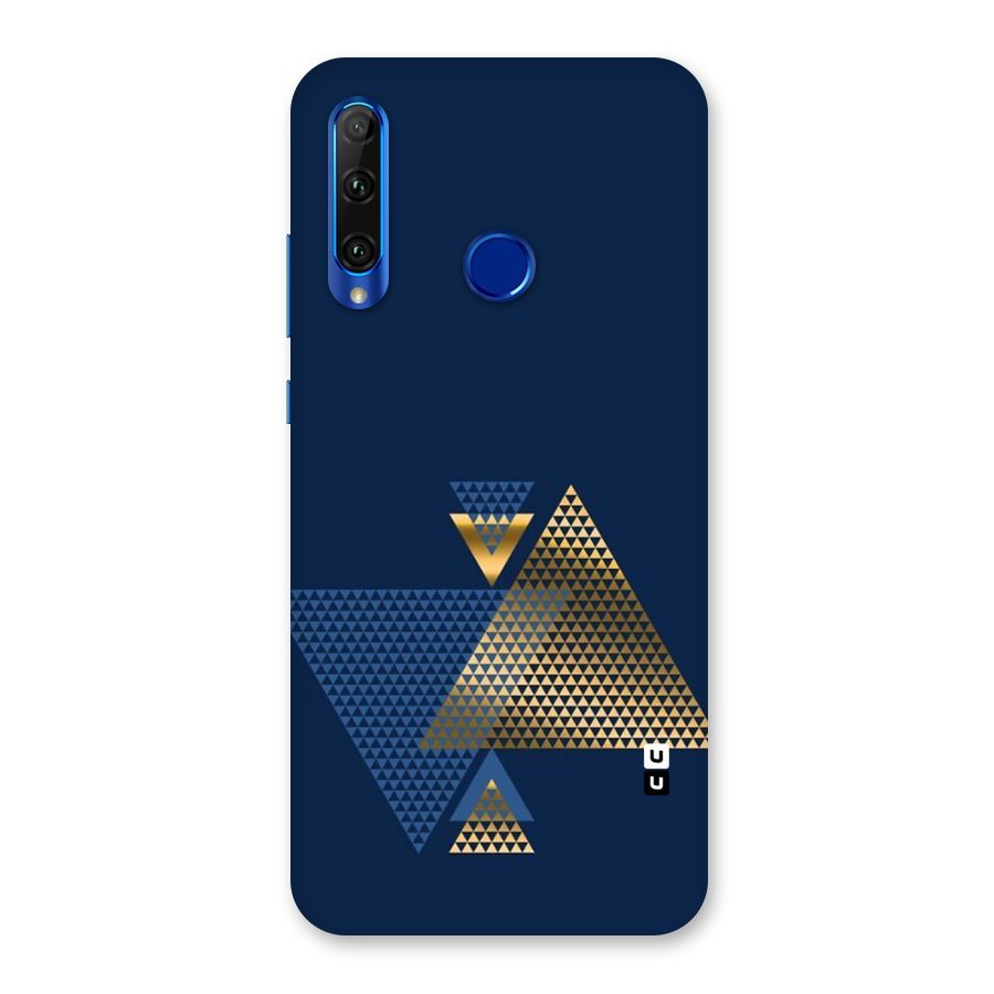 Blue Gold Triangles Back Case for Honor 20i