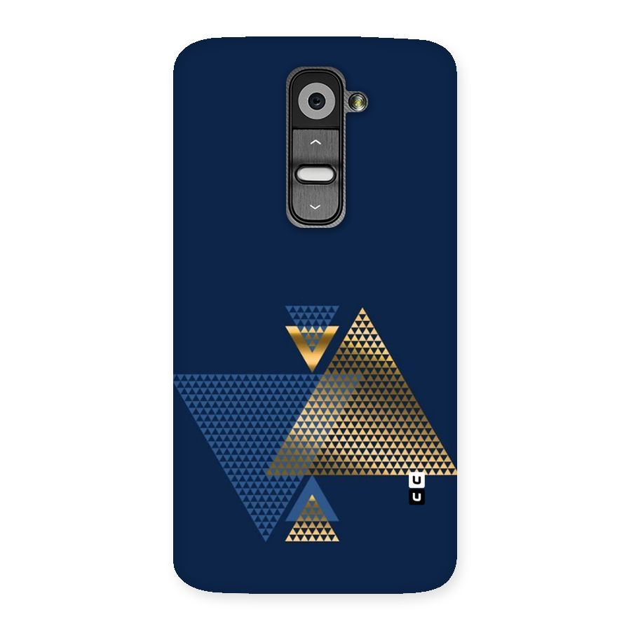 Blue Gold Triangles Back Case for LG G2