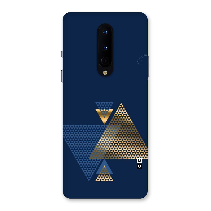 Blue Gold Triangles Back Case for OnePlus 8