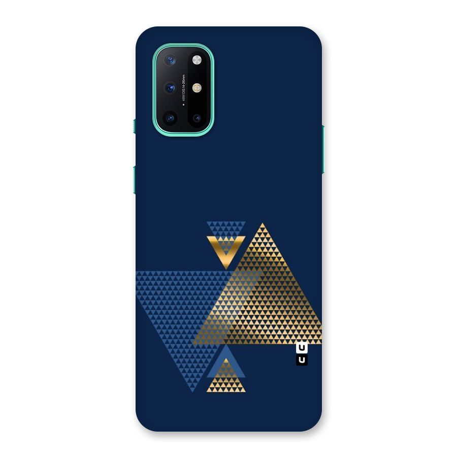 Blue Gold Triangles Back Case for OnePlus 8T