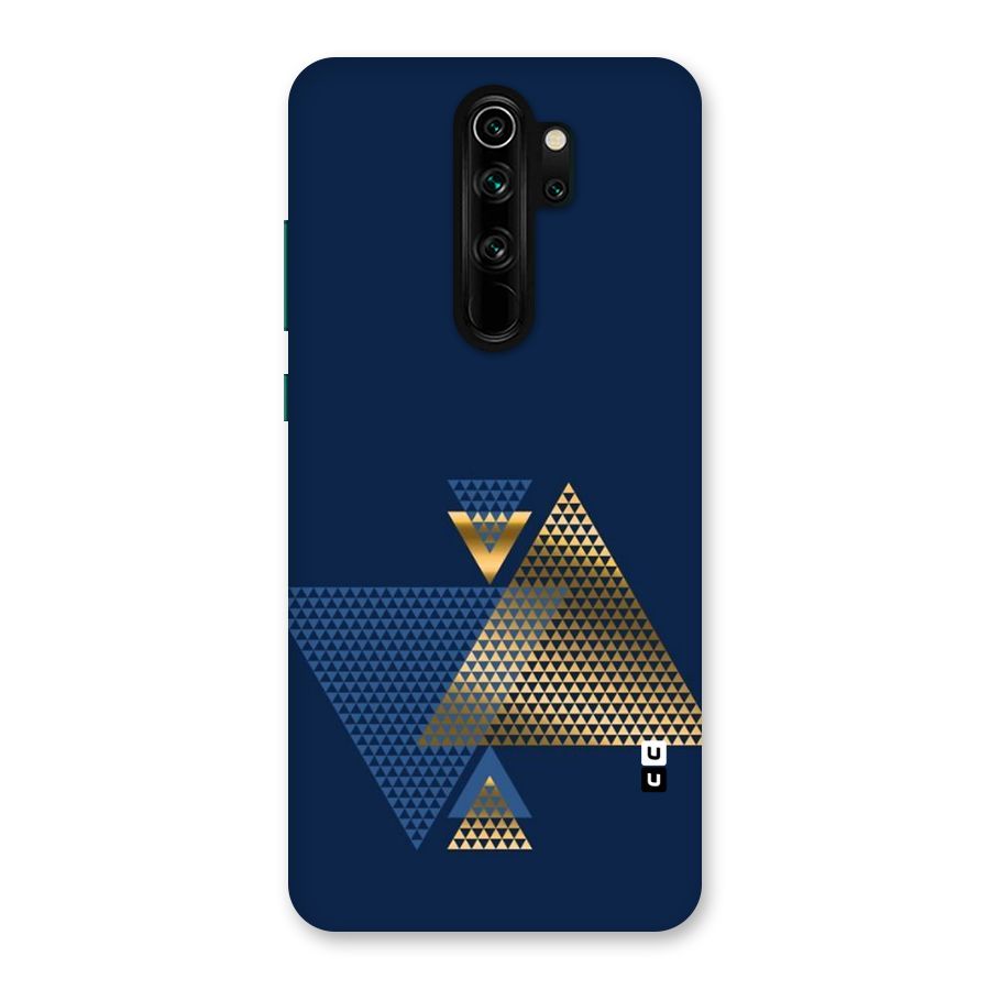 Blue Gold Triangles Back Case for Redmi Note 8 Pro