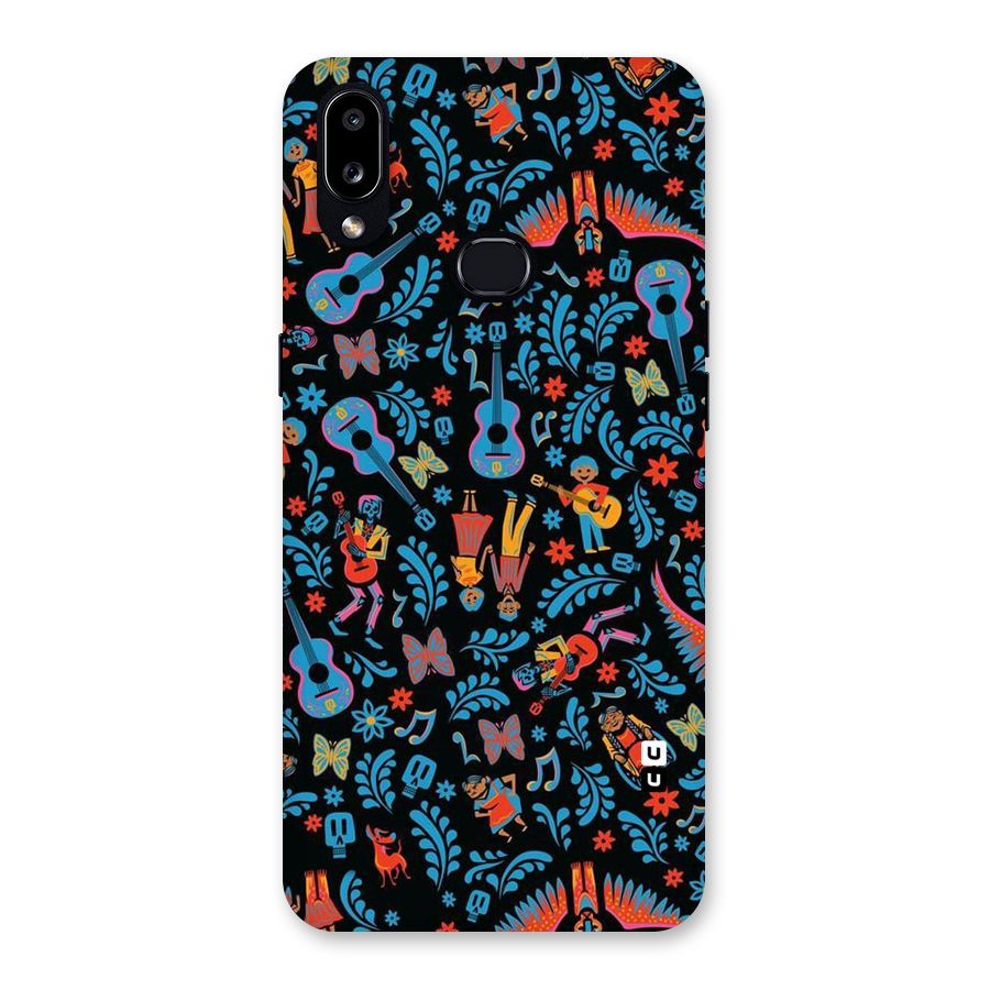 Blue Guitar Pattern Back Case for Galaxy A10s