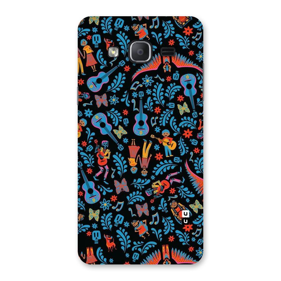 Blue Guitar Pattern Back Case for Galaxy On7 2015