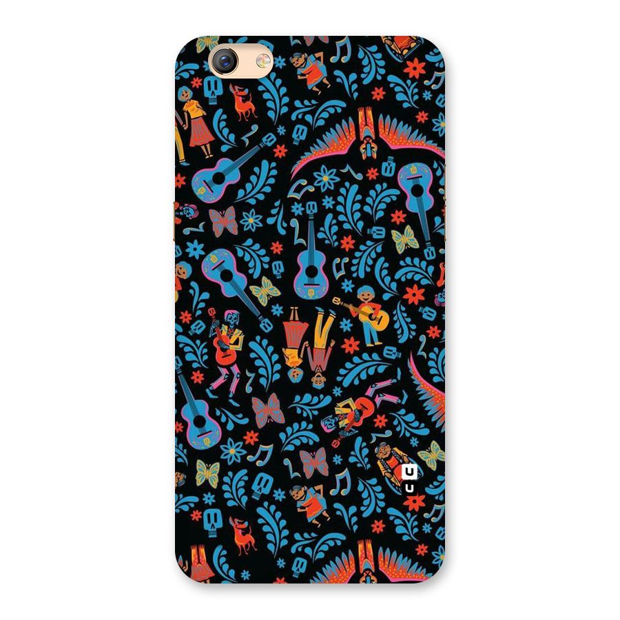 Blue Guitar Pattern Back Case for Oppo F3 Plus