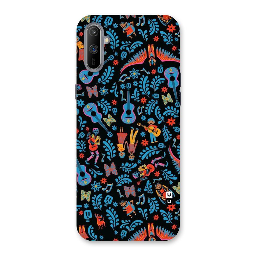 Blue Guitar Pattern Back Case for Realme C3
