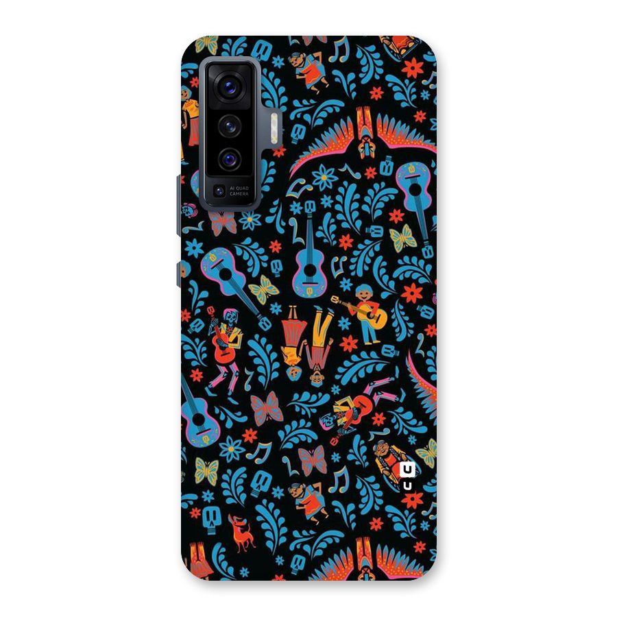 Blue Guitar Pattern Back Case for Vivo X50