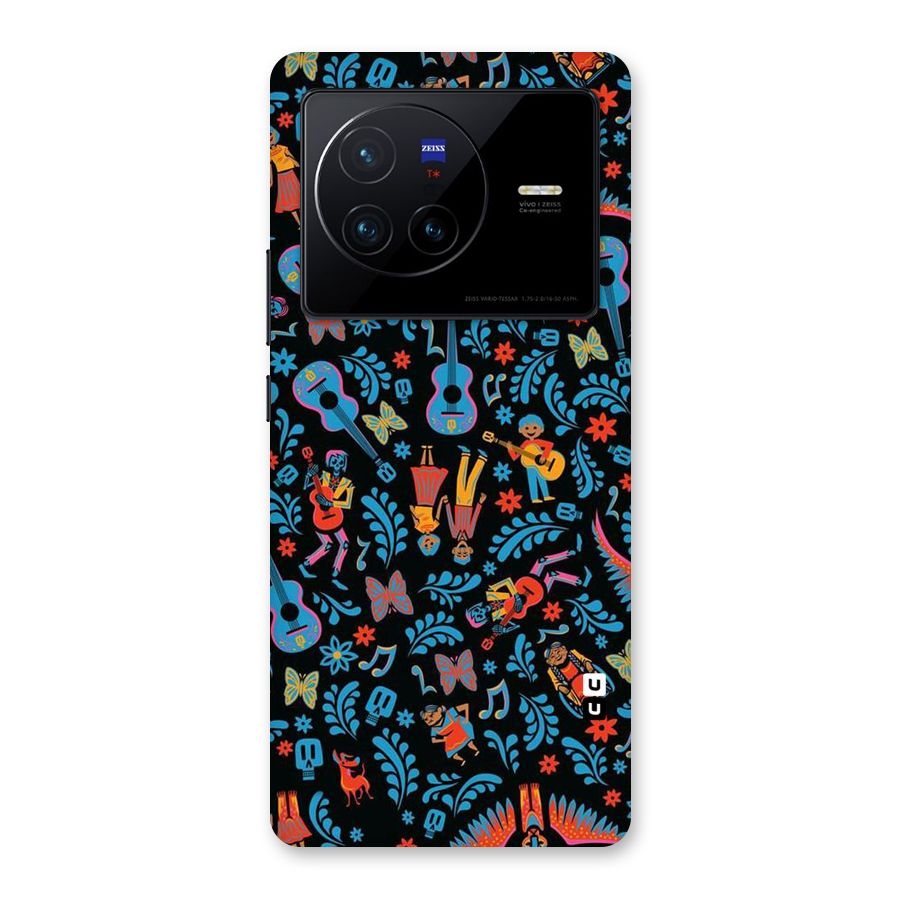 Blue Guitar Pattern Back Case for Vivo X80