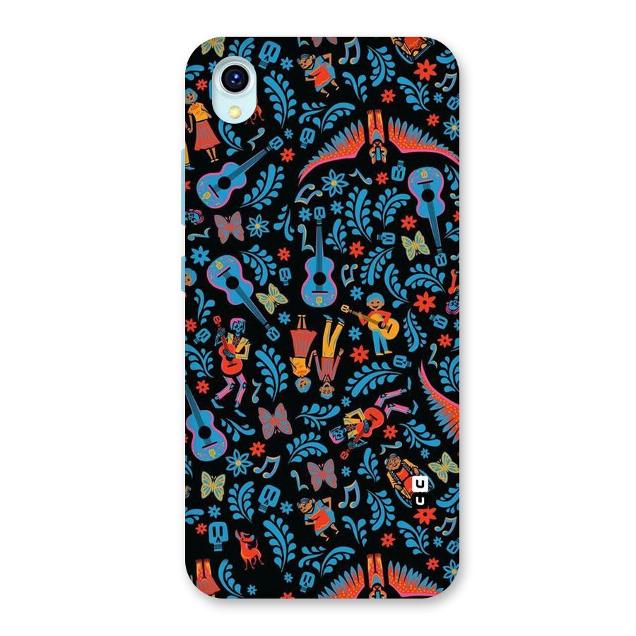Blue Guitar Pattern Back Case for Vivo Y1s