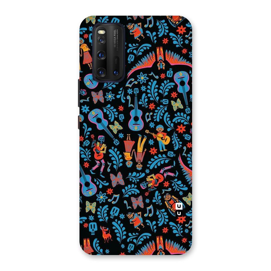 Blue Guitar Pattern Back Case for Vivo iQOO 3
