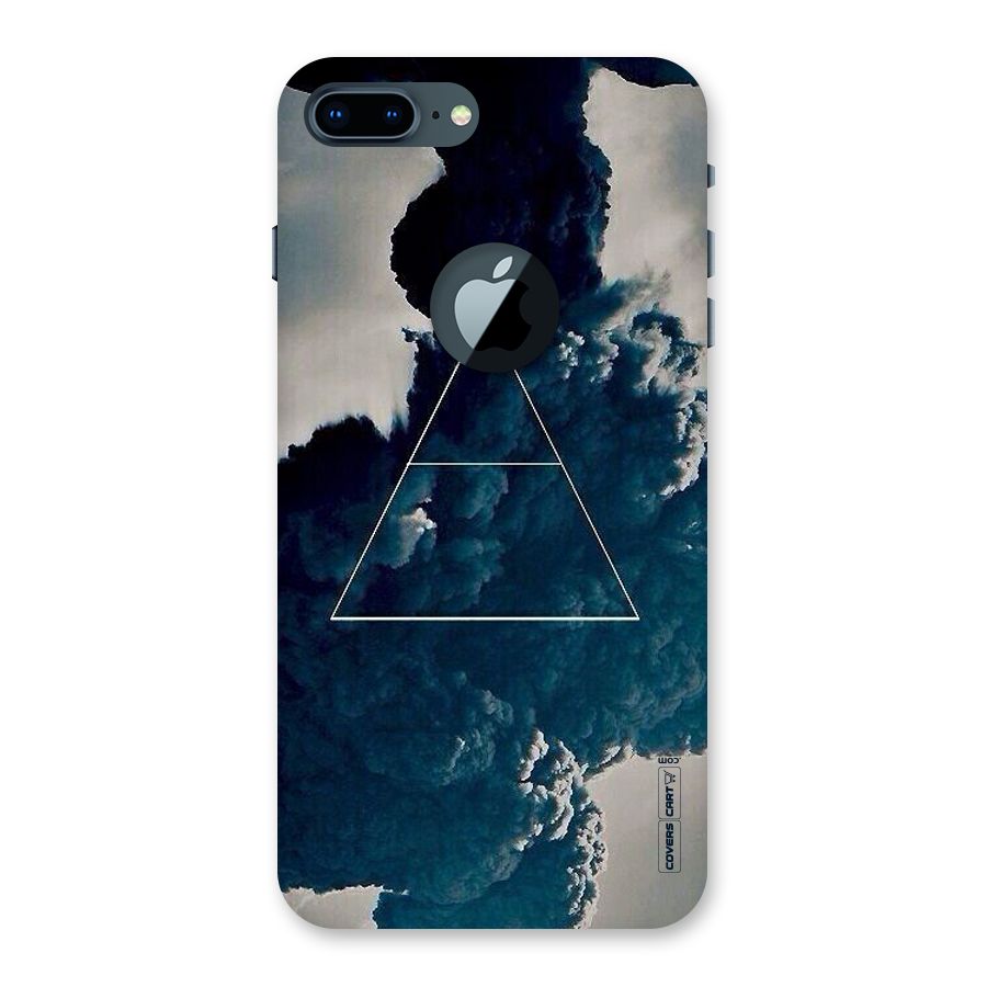 Blue Hue Smoke Back Case for iPhone 7 Plus Logo Cut