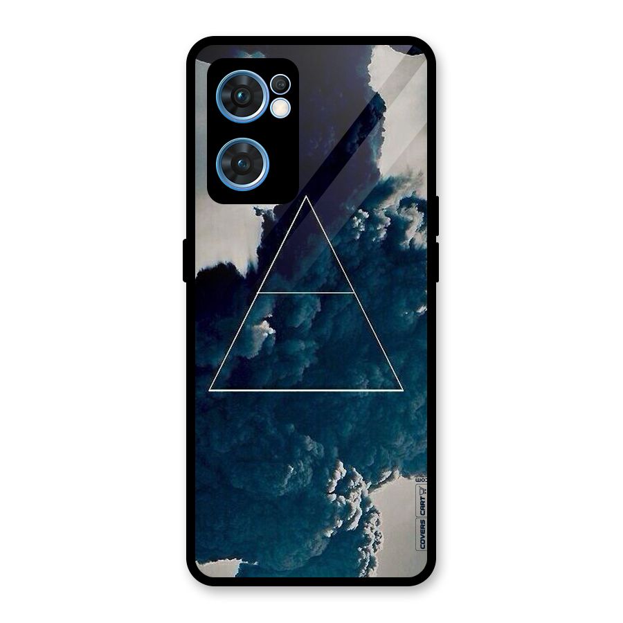 Blue Hue Smoke Glass Back Case for Oppo Reno7 5G