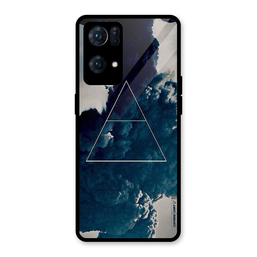 Blue Hue Smoke Glass Back Case for Oppo Reno7 Pro 5G