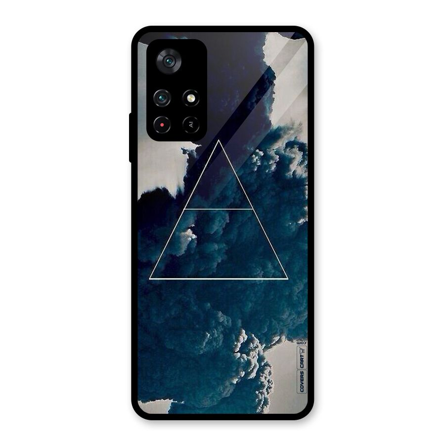 Blue Hue Smoke Glass Back Case for Poco M4 Pro 5G