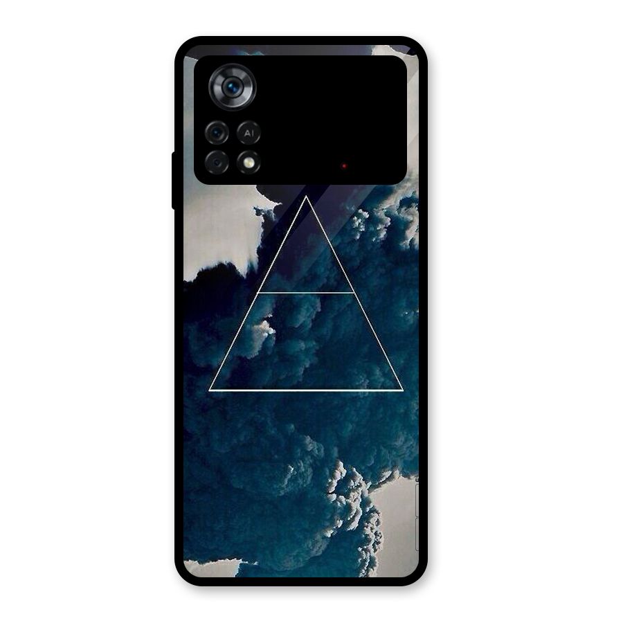 Blue Hue Smoke Glass Back Case for Poco X4 Pro 5G