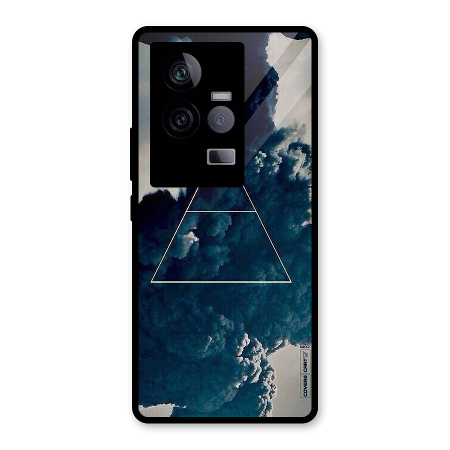 Blue Hue Smoke Glass Back Case for Vivo iQOO 11 5G