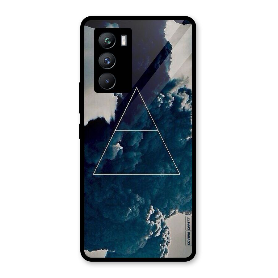 Blue Hue Smoke Glass Back Case for Vivo iQOO 9 SE