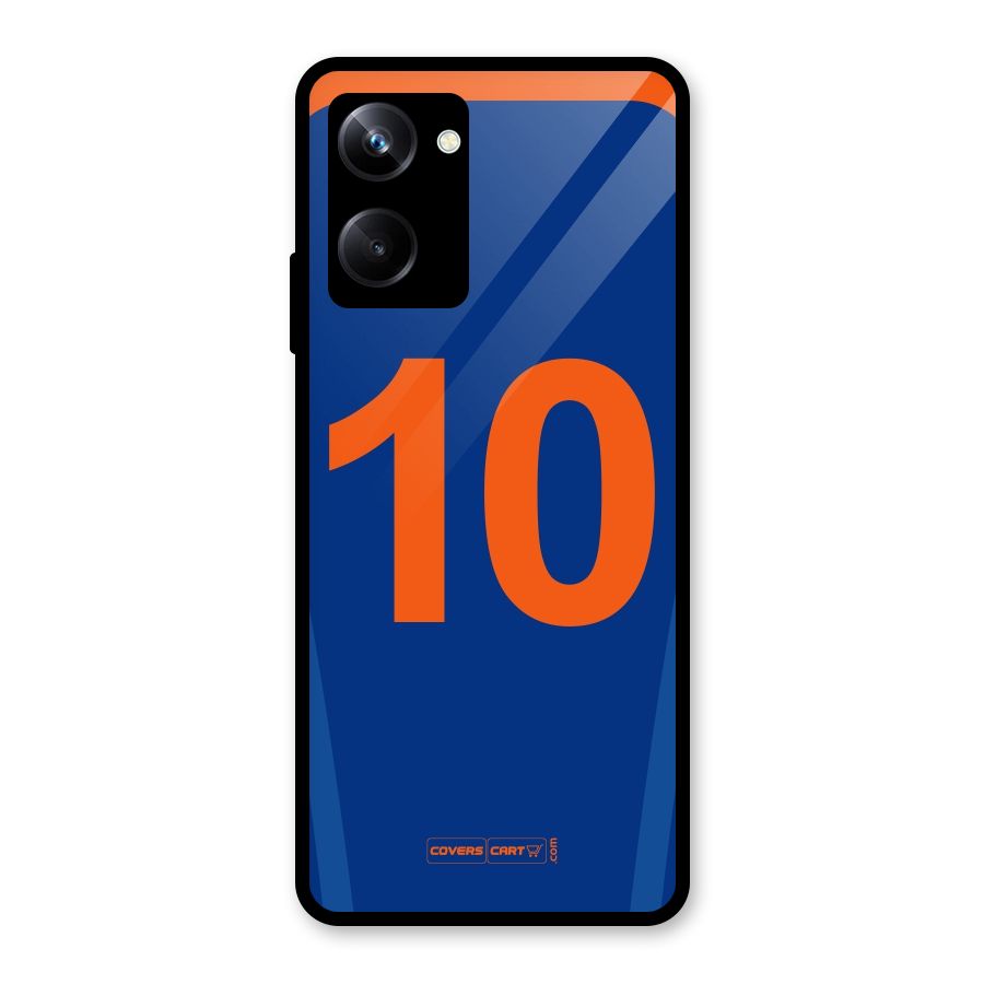 Blue Jersey Glass Back Case for Realme 10 Pro