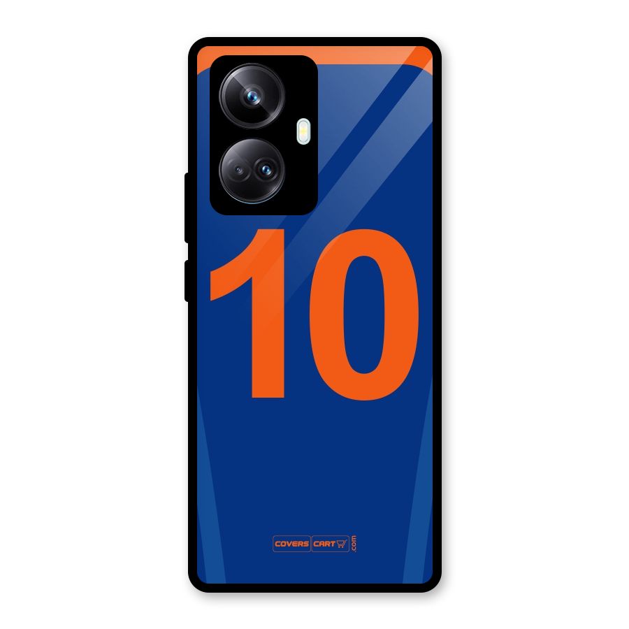 Blue Jersey Glass Back Case for Realme 10 Pro Plus
