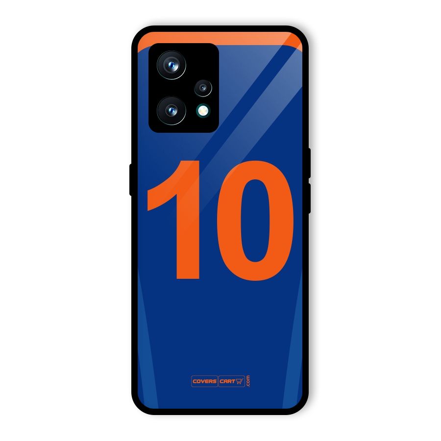 Blue Jersey Glass Back Case for Realme 9 Pro Plus 5G