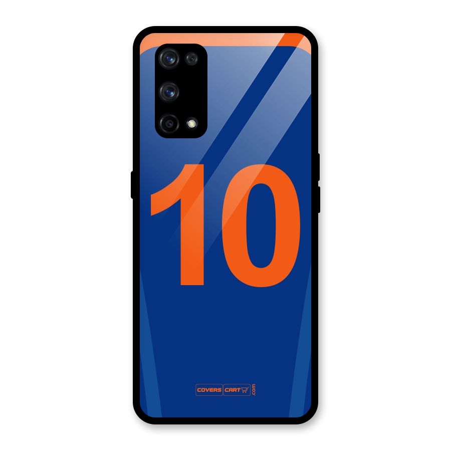 Blue Jersey Glass Back Case for Realme X7 Pro