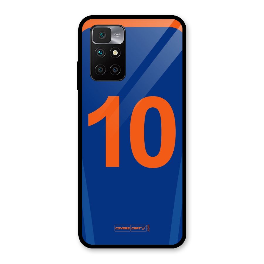 Blue Jersey Glass Back Case for Redmi 10 Prime