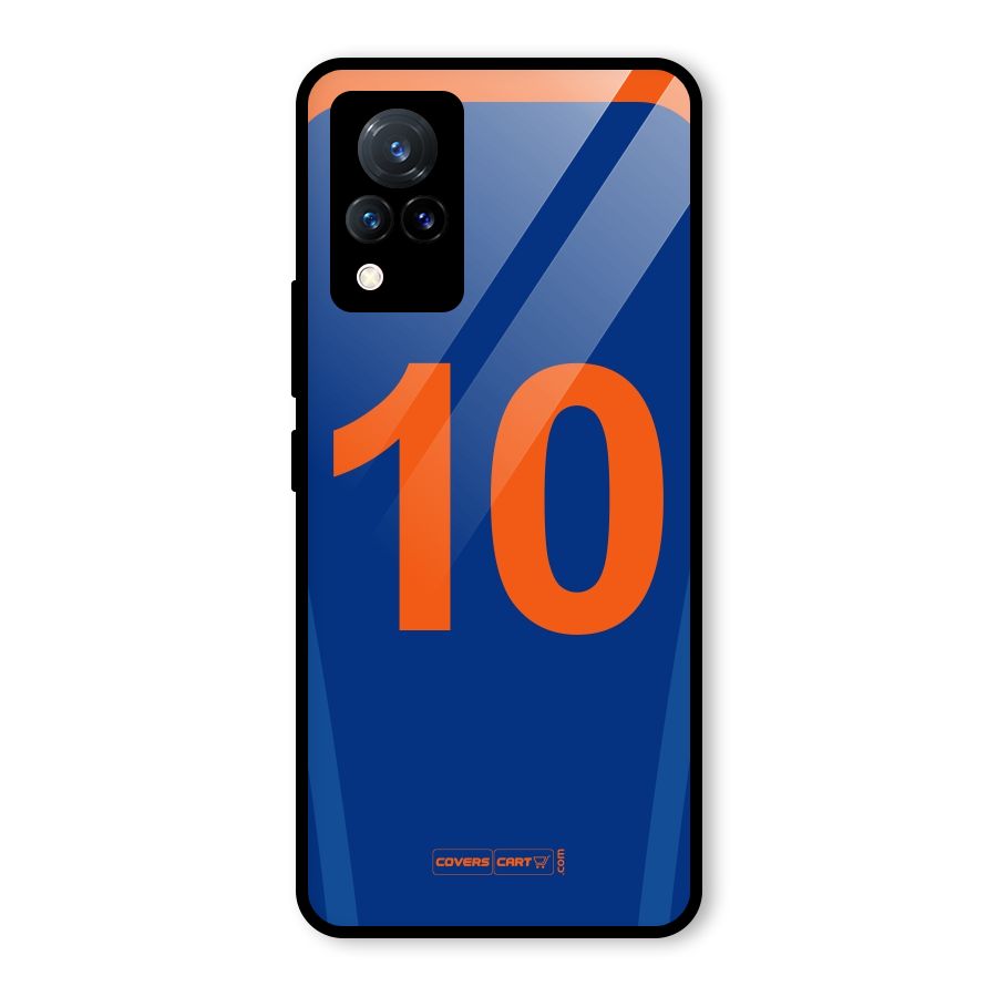 Blue Jersey Glass Back Case for Vivo V21 5G
