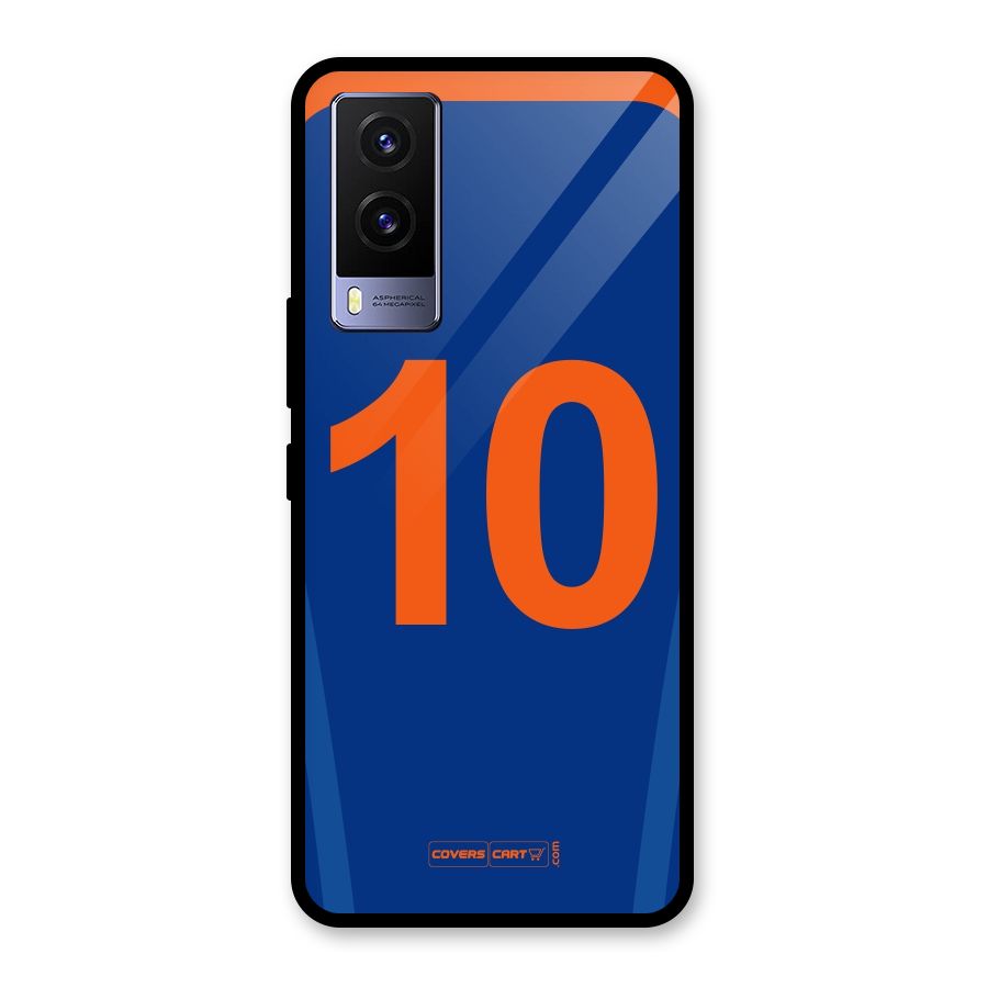Blue Jersey Glass Back Case for Vivo V21e 5G